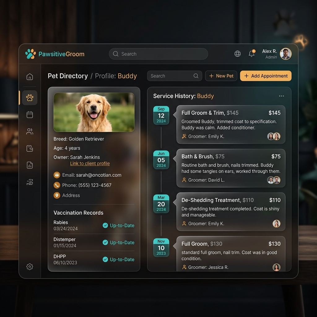 Navikzaa Pet Profiles & Service History